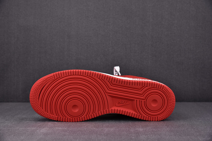 nike low air force 1 x red white