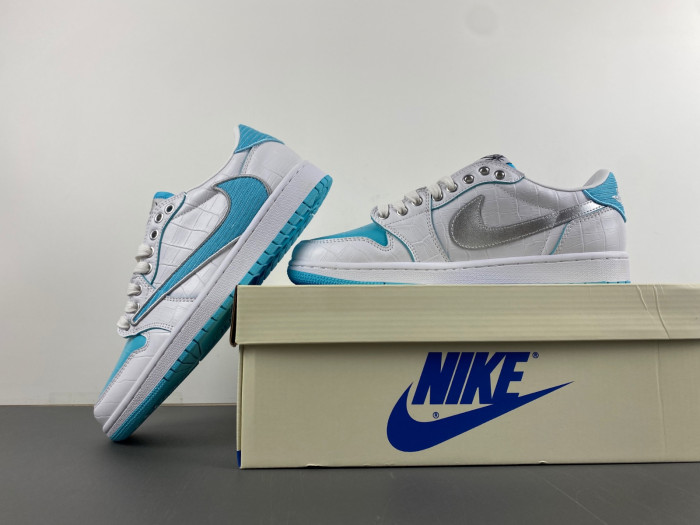 travis scott x air jordan white bule dm7866-771