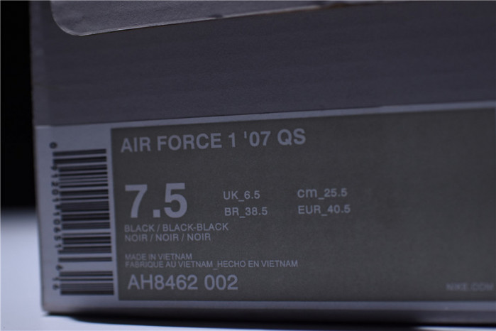 nike air force 1 velcro pack black ah8462-002