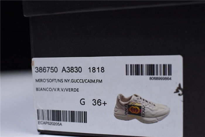 g*u*i rhyton vintage trainer sneaker mens 500878 drw00 9522
