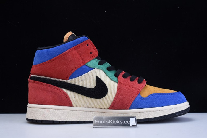 air jordan 1 mid blue the great cu2805-100