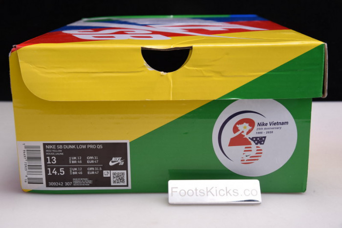 nike sb dunk low "vietnam 25th anniversary" 309242-307