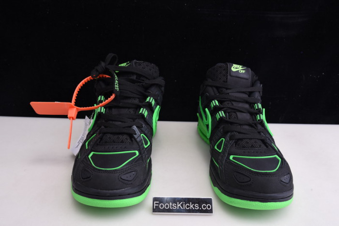 ofw x nike air rubber dunk “green strike” cu6015-001