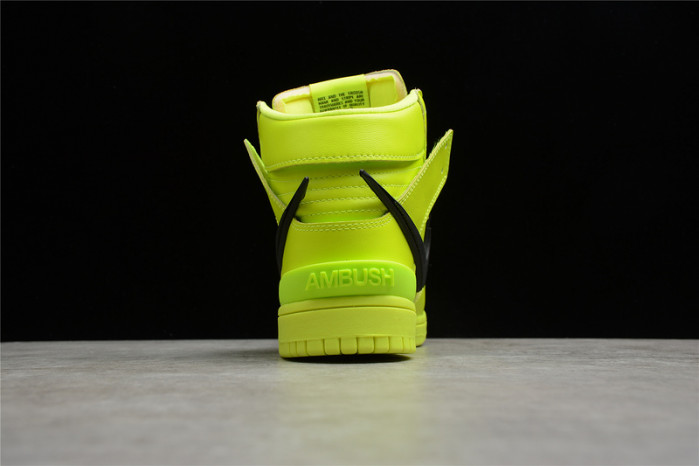 nike dunk high ambush flash lime cu7544-300