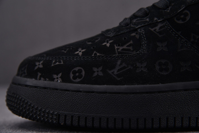 nike low air force 1 x full black