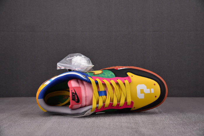 nike dunk low "what the S*per mario" custom dh0952-101