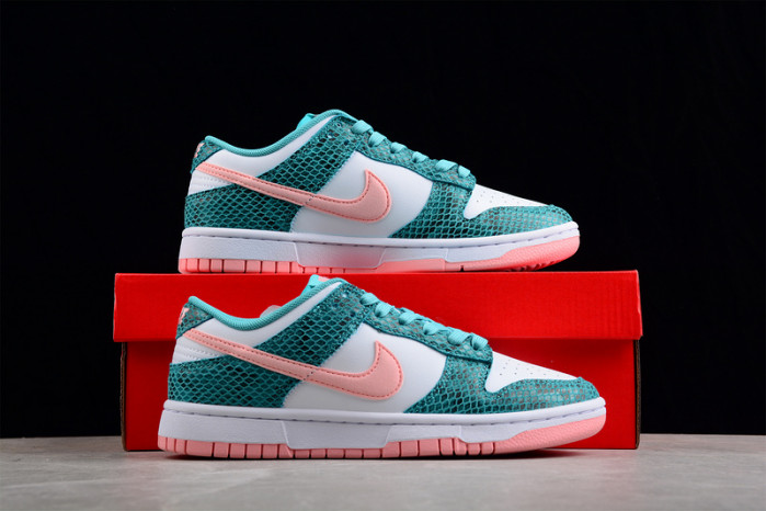 nike dunk low teal snakeskin dr8577-300