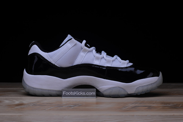 air jordan 11 retro low "concord" black/ white mens 528895-153