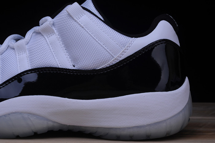 air jordan 11 retro low "concord" black/ white mens 528895-153